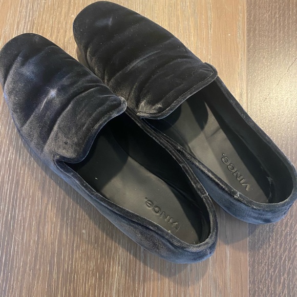 Vince Black Velvet Loafers - Picture 8 of 9